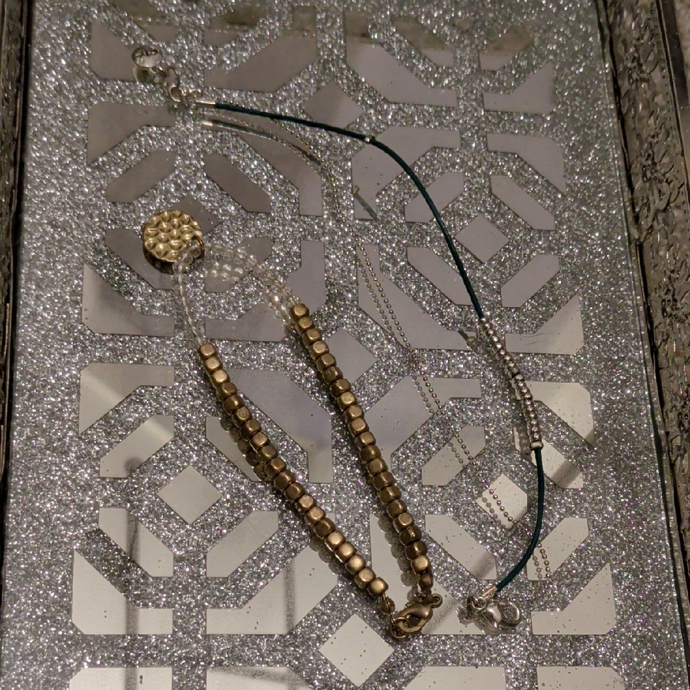 Elegant Gold and Silver Beaded Bracelet